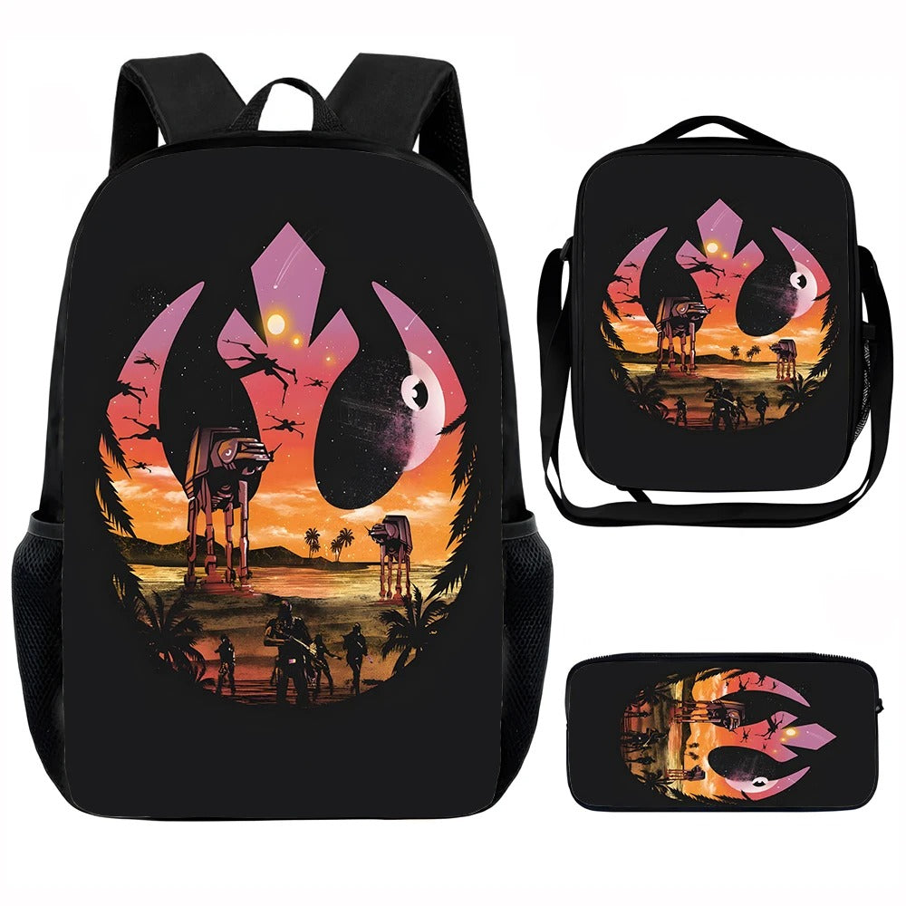 Ensemble sac à dos et boite à lunch garçon jedi