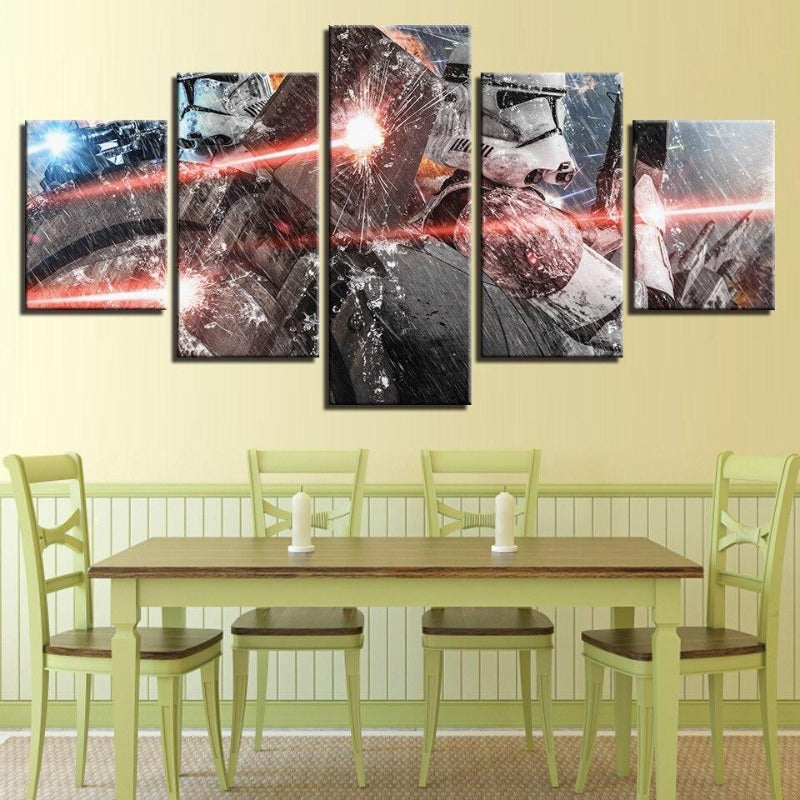 Lienzo Star Wars Storm (5 piezas)