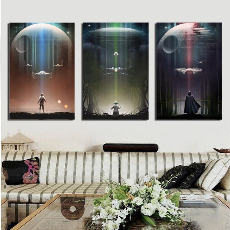 Tableau Triptyque Star Wars