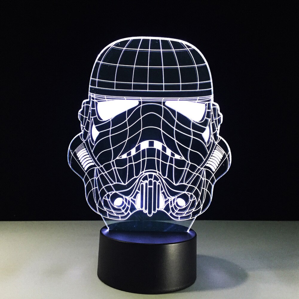 LAMPE STAR WARS CASQUE STORMTROOPER (VUE DE FACE)