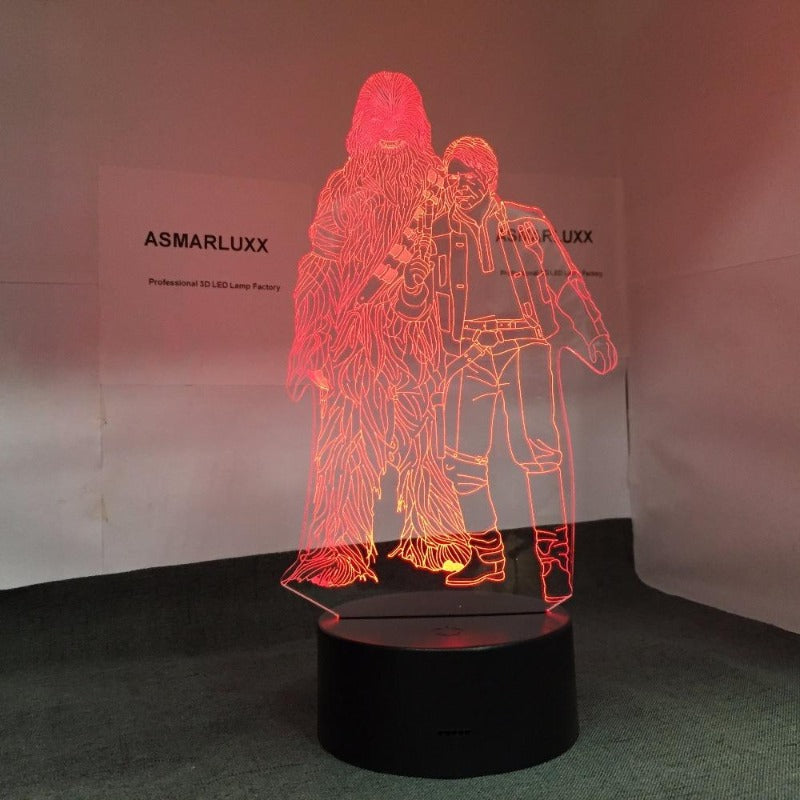LAMPE STAR WARS SOLO ET CHEWY