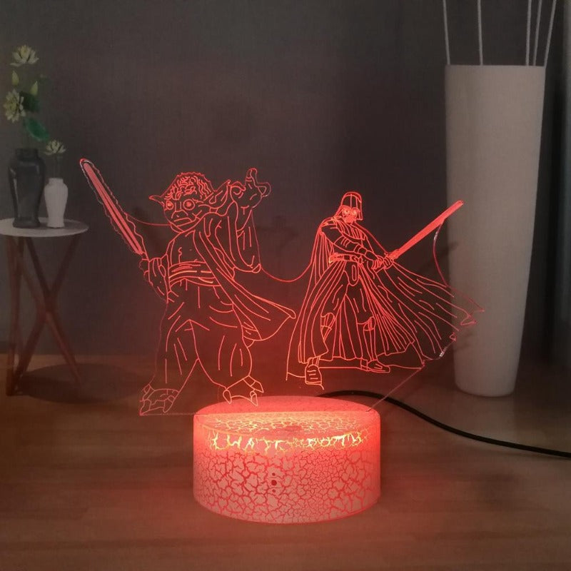 LAMPE STAR WARS MAÎTRE YODA VS DARK VADOR