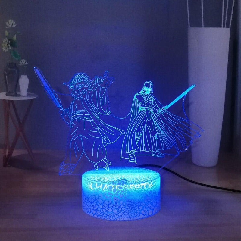 LAMPE STAR WARS MAÎTRE YODA VS DARK VADOR