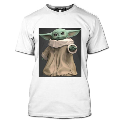 T-SHIRT STAR WARS<BR>BABY YODA POUR HOMME