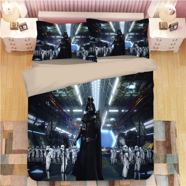 Kit Couture Couette Facile Motif Galaxy Star Noir Et Blanc - Taille Reine - Neuf