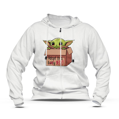 Hoodie zippé enfant Bébé Yoda