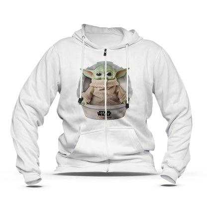Hoodie zippé enfant Grogu
