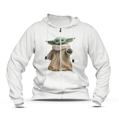 Hoodie zippé enfant Star Wars Grogu