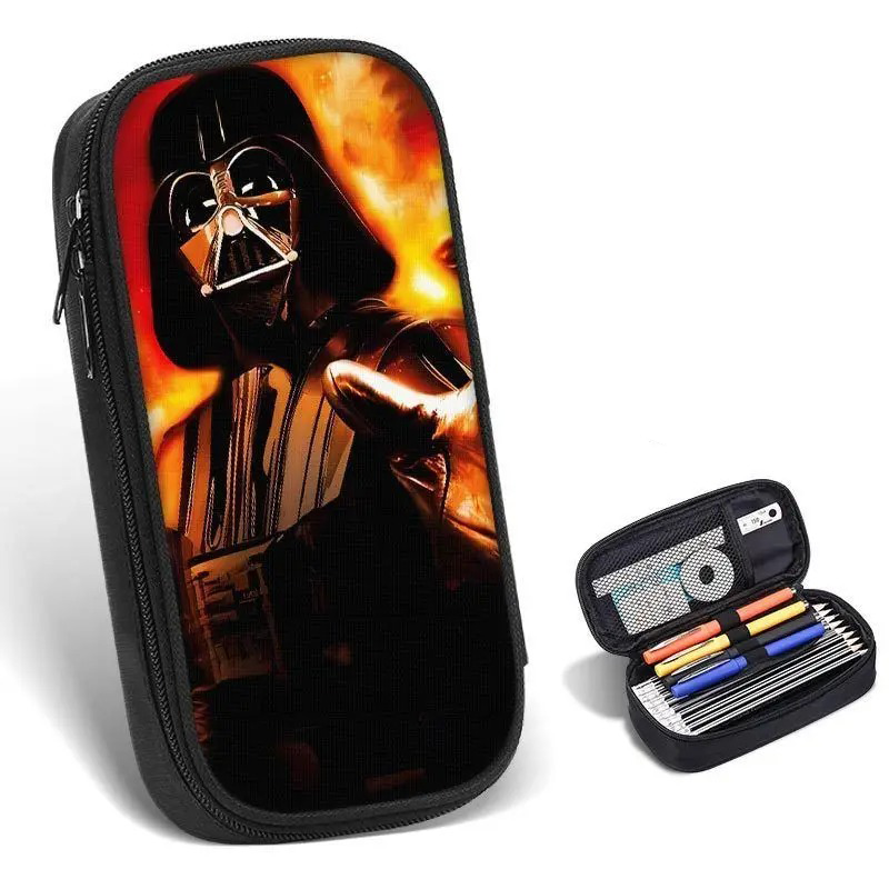 Trousse star wars dark vador sur fond de flamme