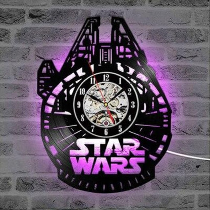 HORLOGE STAR WARS VINYLE (FAUCON MILLÉNIUM)