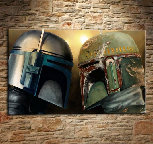 star wars tableau sur toile avec cadre
