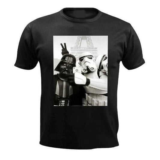Camiseta Blanca Star Wars Darth Vader Selfie