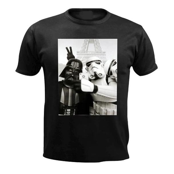 T-shirt Star Wars Garçon Dark Vador Stormtrooper Gris Manches Courtes Taille M