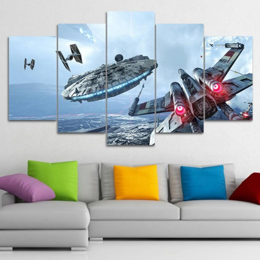 Star Wars Tableau 5 Pièces X Wing