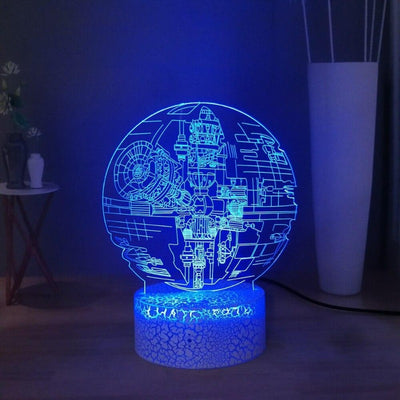 Lampe Étoile de la Mort Star Wars en 3D avec prise USB et Leds