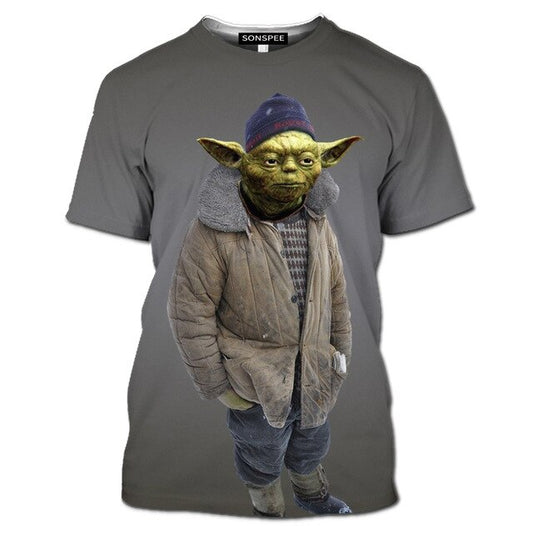 Camiseta Star Wars Yoda Estilo Hip Hop