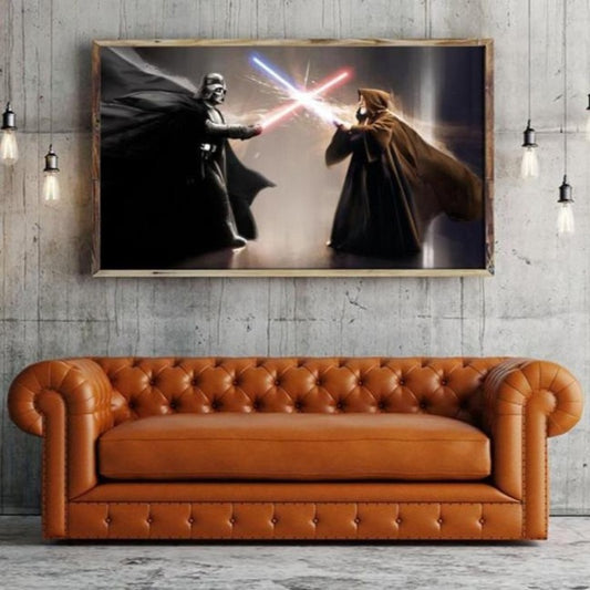 tableau star wars obi wan vs vador