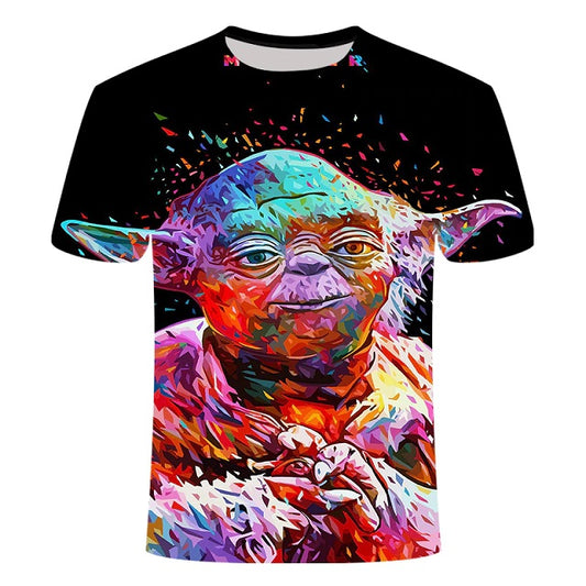 T-SHIRT STAR WARS MAÎTRE YODA COLORÉ